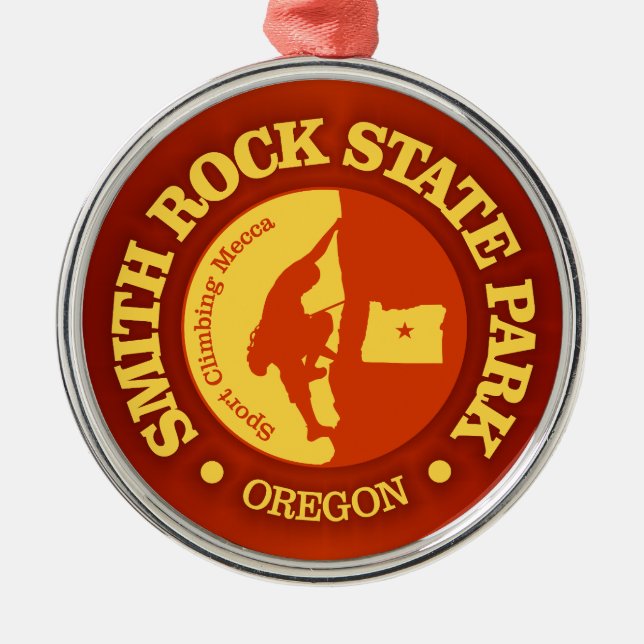 Smith Rock SP (CLB) Metal Ornament (Front)