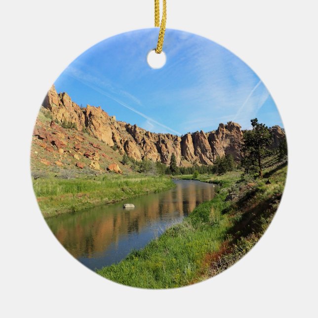 Smith Rock State Park, OR Ceramic Ornament (Front)
