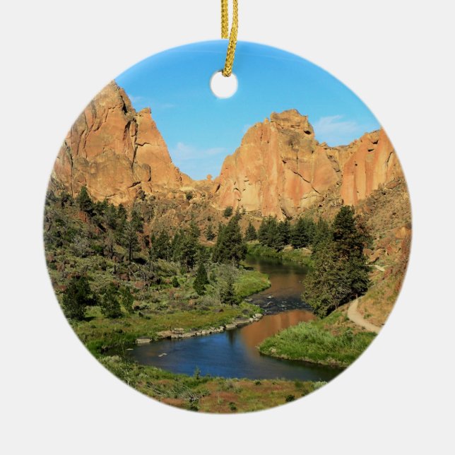 Smith Rock State Park, OR Ceramic Ornament (Front)
