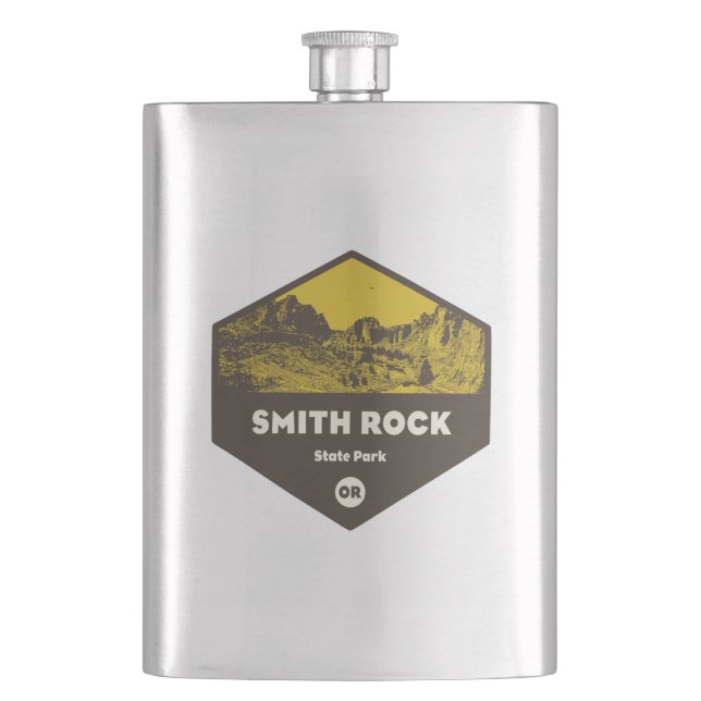 Smith Rock State Park Oregon Hip Flask (Front)