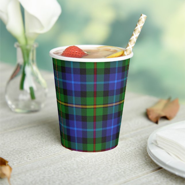 Smith Scottish Clan Tartan Paper Cups (Insitu)