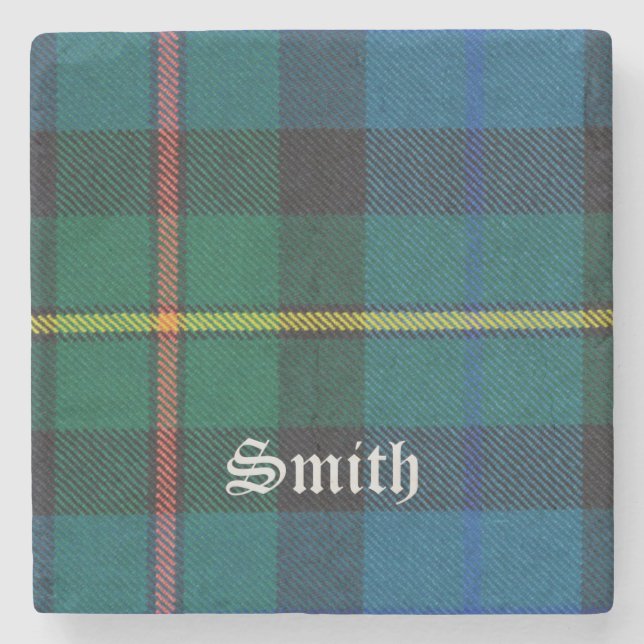 Smith, Smith Scottish Tartan, Smith Clan, Smith  Stone Coaster (Front)