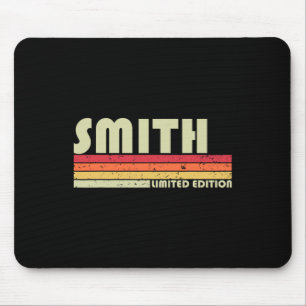 Smith Surname Funny Retro Vintage 80s 90s Birthday Mouse Pad