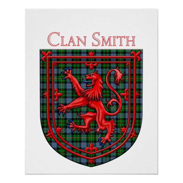 Smith Tartan Scottish Plaid Lion Rampant Poster (Front)