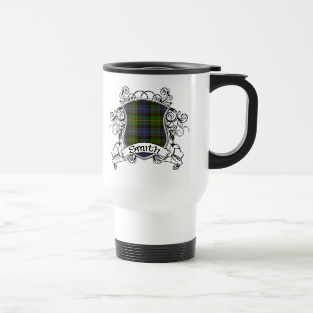 Smith Tartan Shield Travel Mug (Right)