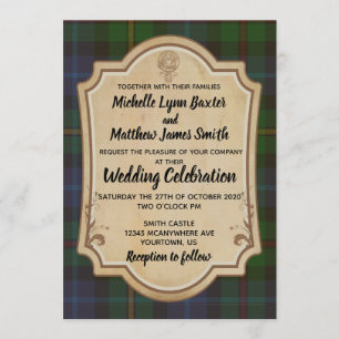 Smith Tartan Wedding Invitation