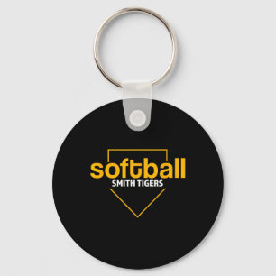 Smith Tigers Softll Home Plate Key Ring