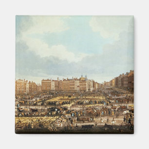 Smithfield Market, engraved by R.G. Reeve Magnet