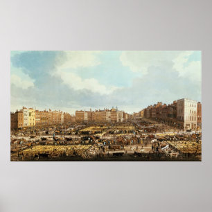 Smithfield Market, engraved by R.G. Reeve Poster