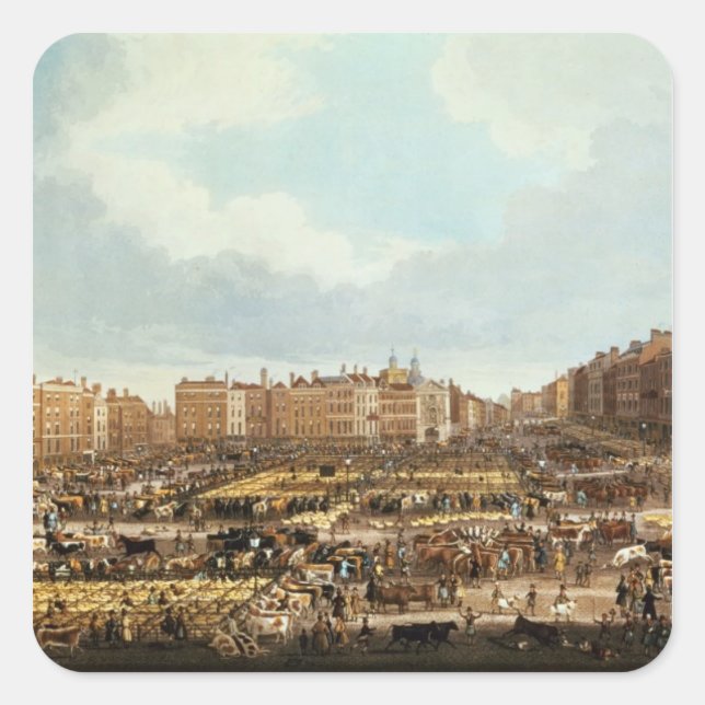 Smithfield Market, engraved by R.G. Reeve Square Sticker (Front)