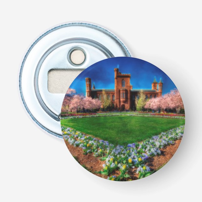 Smithsonian Castle Garden Cherry Blossoms Bottle Opener (Front)