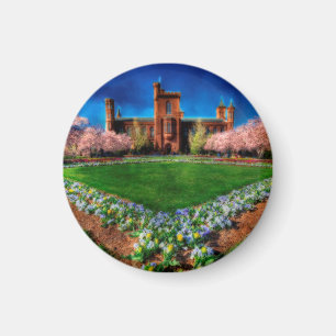 Smithsonian Castle Garden Cherry Blossoms Magnet