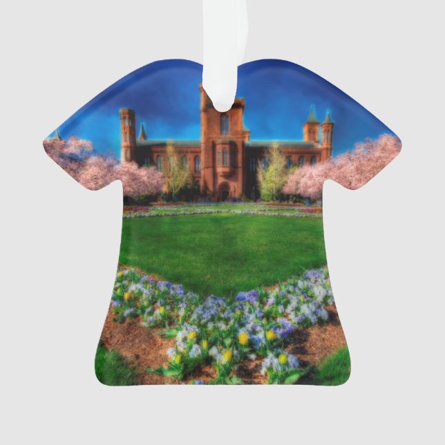 Smithsonian Castle Garden Cherry Blossoms Ornament (Front)