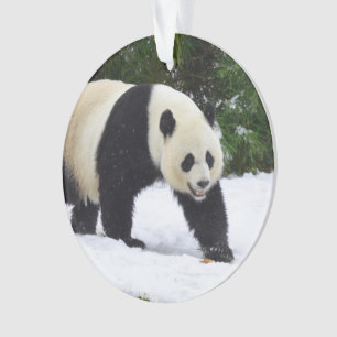 Smithsonian   Giant Pandas In The Snow Ornament