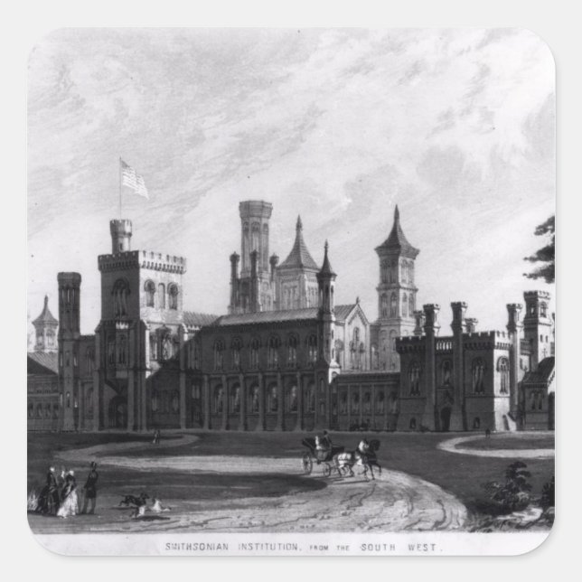Smithsonian Institution from the South West Square Sticker (Front)