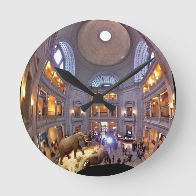 Smithsonian Natural History Museum Round Clock (Front)