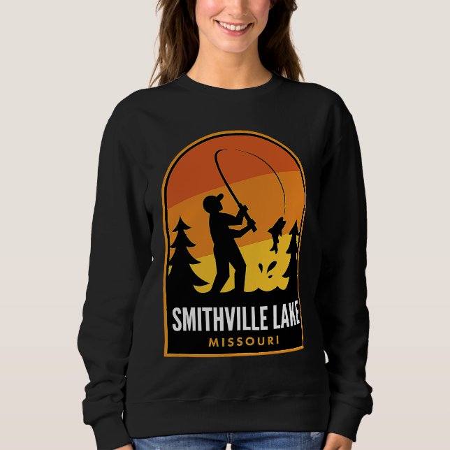 Smithville Lake Missouri Fishing Sweatshirt (Front)