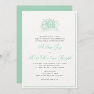 Smithville Mansion Wedding Invitation