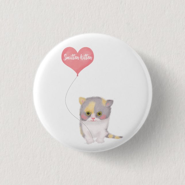 Smitten Kitten Valentine's Day badge (Front)