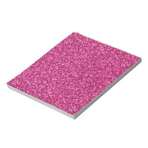 Smitten Pink Glitter Notepad