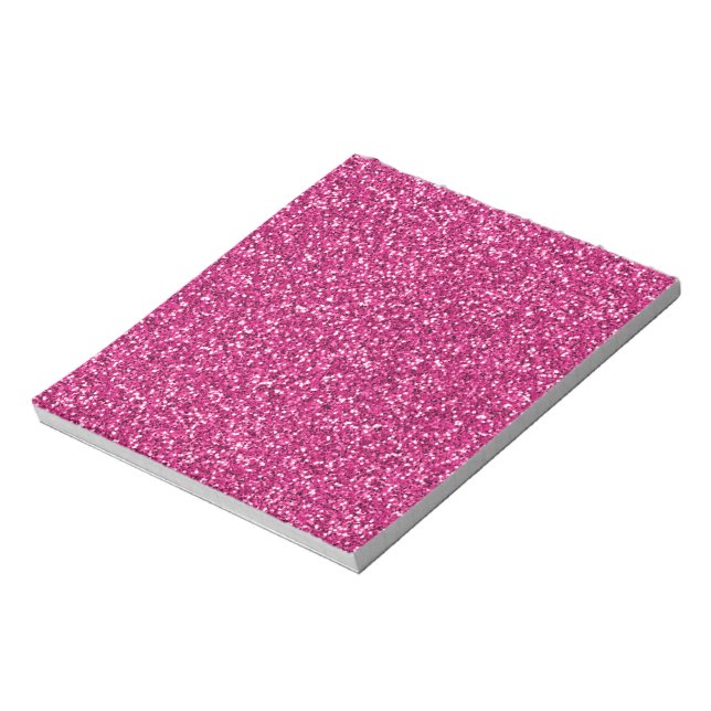 Smitten Pink Glitter Notepad (Rotated)