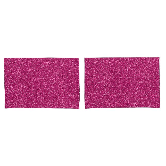 Smitten Pink Glitter Pillowcase (Front-Set)