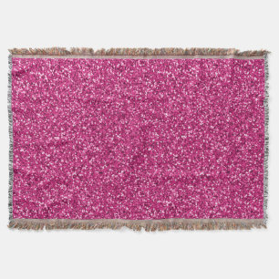 Smitten Pink Glitter Throw Blanket