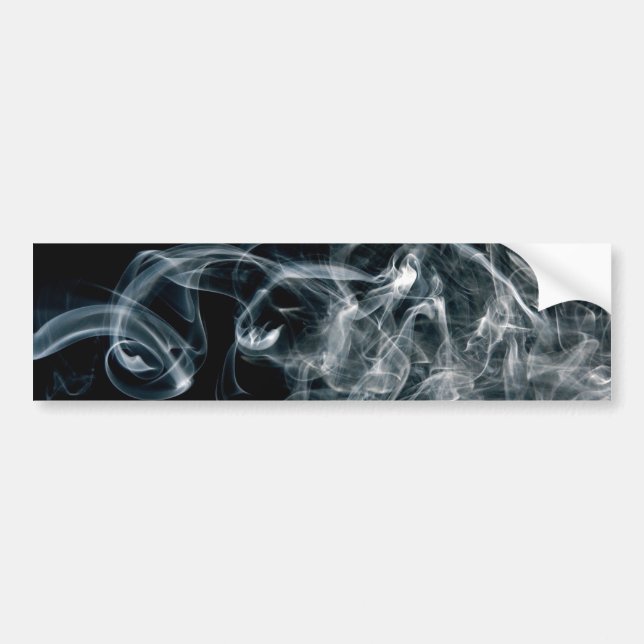 smoke-298243 smoke fumes black white curve photogr bumper sticker (Front)