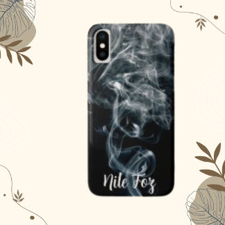 Smoke Abstract Fumes Background, Your Name iPhone X Case