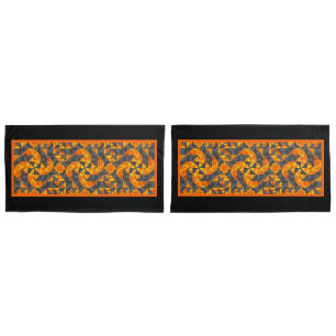 Smoke and Fire Quilt-design King Size Pillowcase