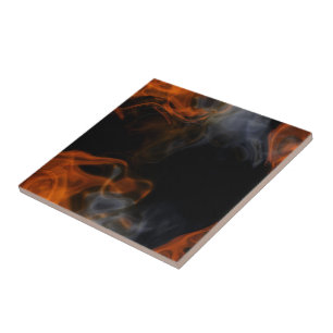 Smoke and Flames Ceramic Tile
