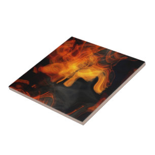 Smoke and Flames Ceramic Tile