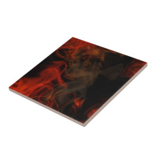Smoke and Flames Ceramic Tile