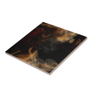 Smoke and Flames Ceramic Tile