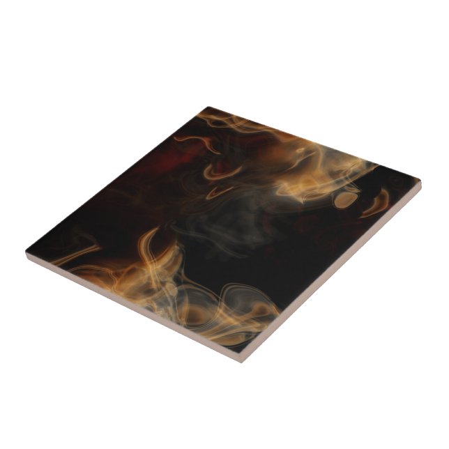 Smoke and Flames Ceramic Tile (Side)