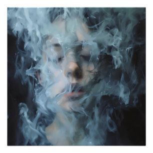 Smoke and Girl Photo Print