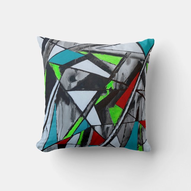 Smoke and Mirrors 16 x 16 Poly Throw Pillow (Front)