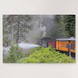 Smoke and steam, Colorado train Jigsaw Puzzle