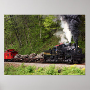 Smoke and Steam Train Print