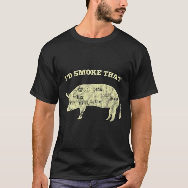 Smoke BBQ Culinary Student T-Shirt (Front)