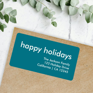 Smoke Blue Dusky Moody Christmas Return Address Label