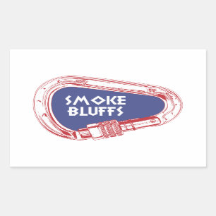 Smoke Bluffs Climbing Carabiner Rectangular Sticker