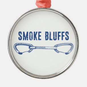 Smoke Bluffs Rock Climbing Quickdraw Metal Ornament