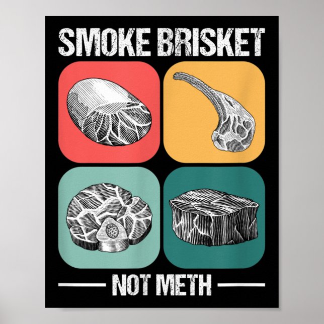 Smoke Brisket Not Funny Brisket Bbq Grill  Poster (Front)