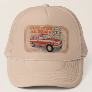 Smoke Chaser firefighter Fire Truck  Trucker Hat