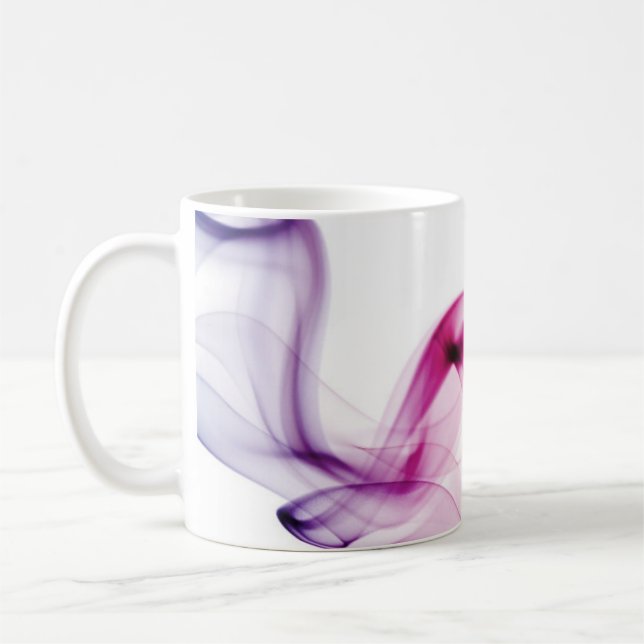 Smoke Coloured Abstract Rainbow Incense Coffee Mug (Left)
