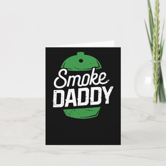 Smoke Daddy Green Egg Pitmaster Dad Bbq Grill  Card (Front)