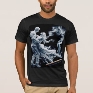 Smoke Dance Silhouette Couple T-Shirt