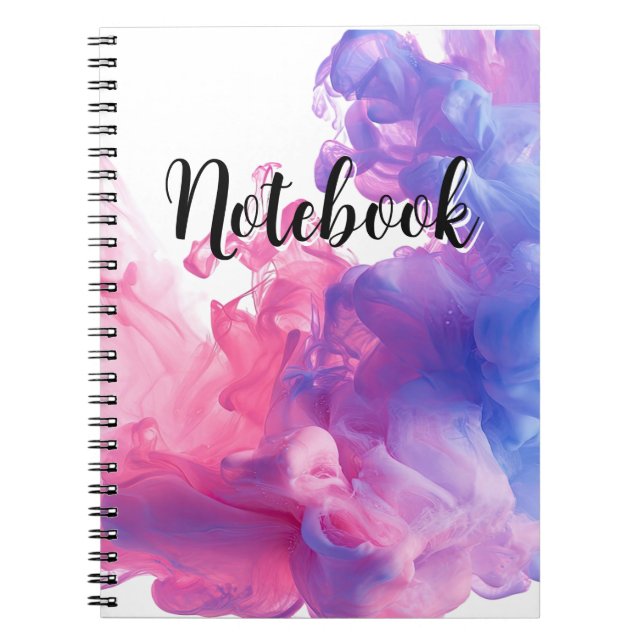 Smoke Diffuse Pink and Purple  Notebook (Front)