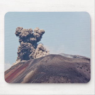 Smoke escaping from active volcano Anak Krakatau Mouse Pad